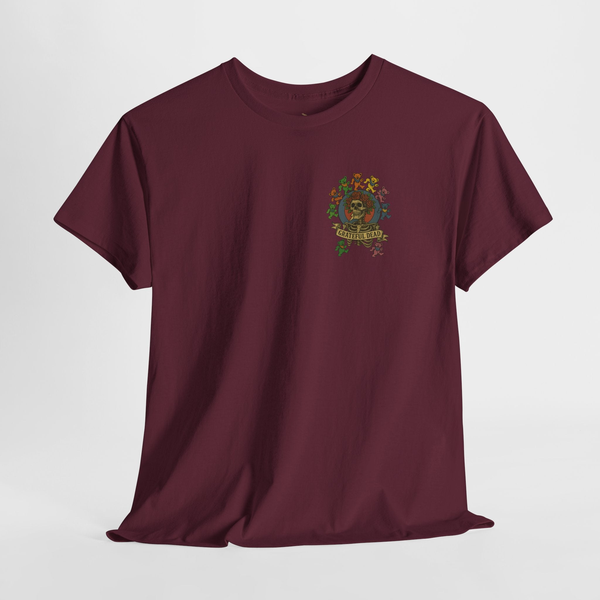 Grateful Dead Dancing Bears Skeleton Tee | Small Left Chest Vintage Shirt | Classic Jam Band Deadhead Tee