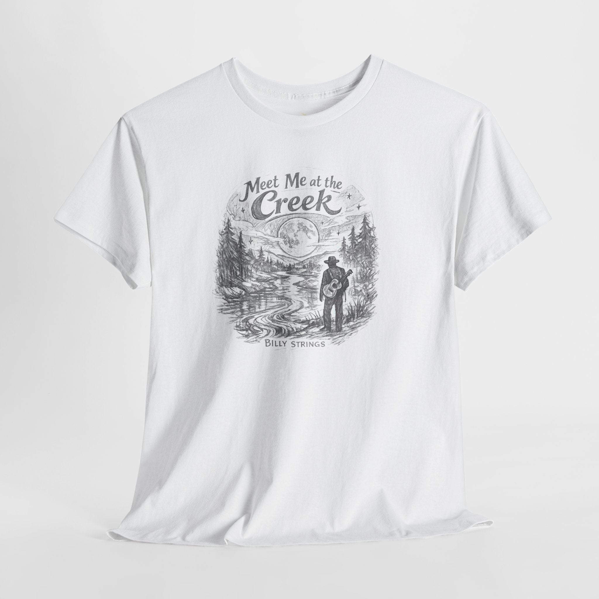 Billy Strings Meet Me at the Creek Shirt – Moonlight Creek Jam Band Tee, Bluegrass Festival Shirt