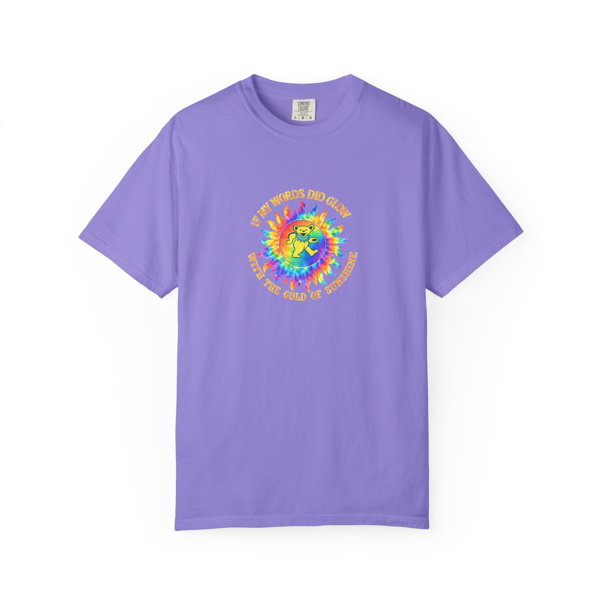 Ripple Grateful Dead Shirt | Comfort Colors Premium Dancing Bear Tee | If My Words Did Glow Lyric T-Shirt