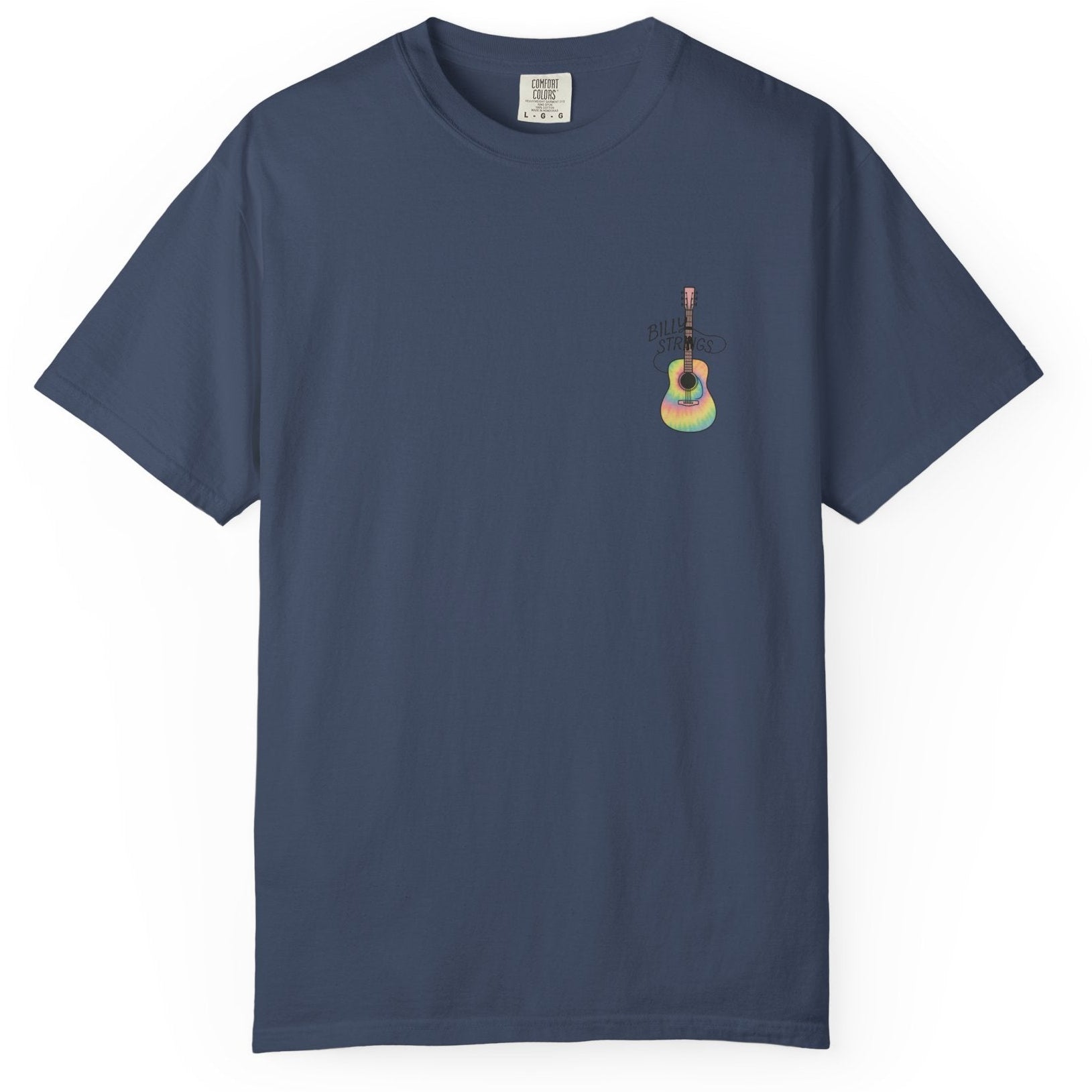 Billy Strings Guitar Shirt | Premium Comfort Colors Left Chest Tee | Pastel Jamgrass Bluegrass Music Shirt