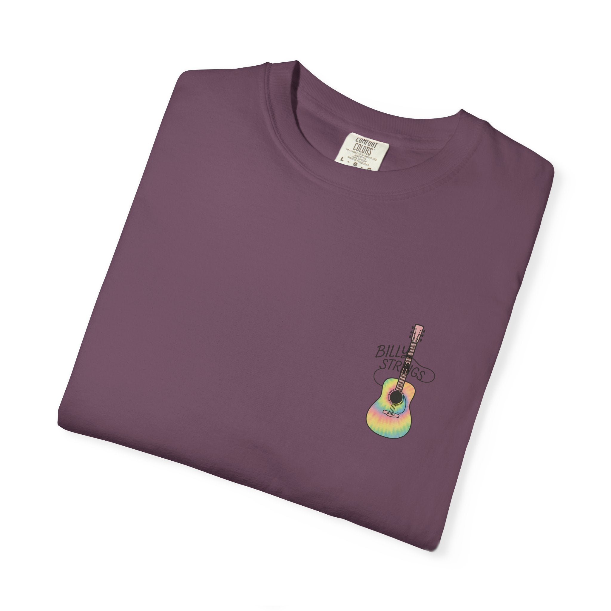 Billy Strings Guitar Shirt | Premium Comfort Colors Left Chest Tee | Pastel Jamgrass Bluegrass Music Shirt
