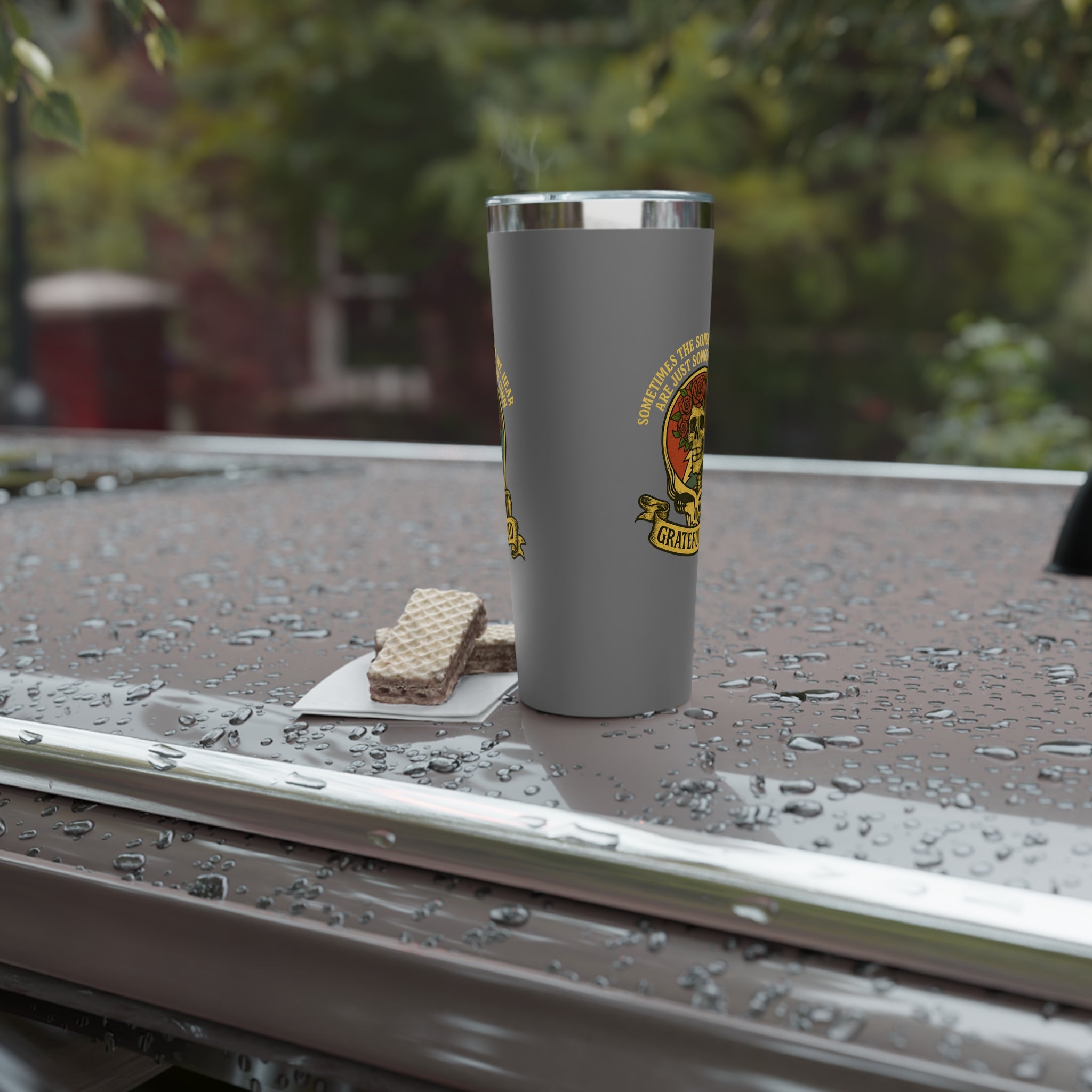 Grateful Dead Eyes of the World Tumbler | Skull and Roses 22oz Insulated Cup