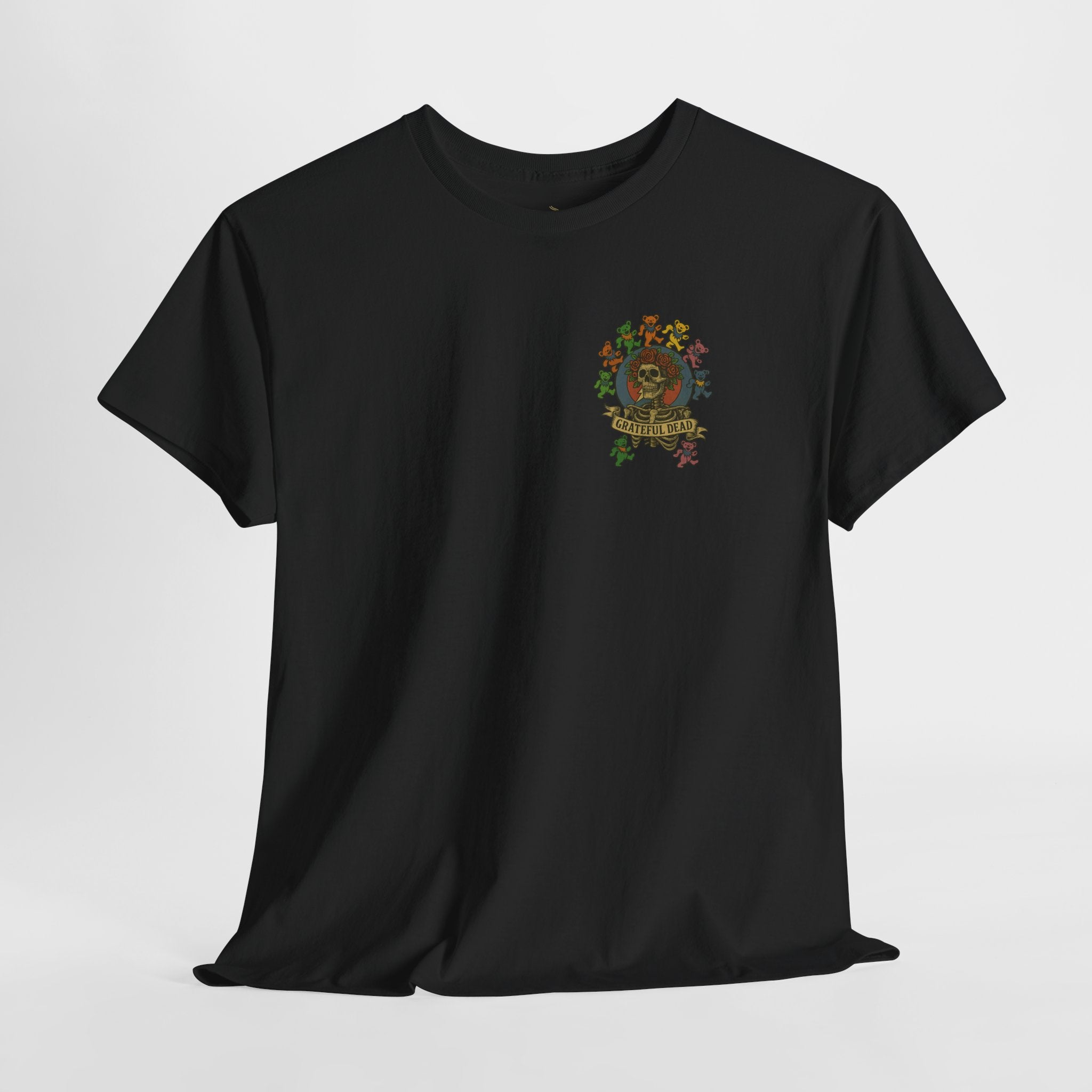 Grateful Dead Dancing Bears Skeleton Tee | Small Left Chest Vintage Shirt | Classic Jam Band Deadhead Tee