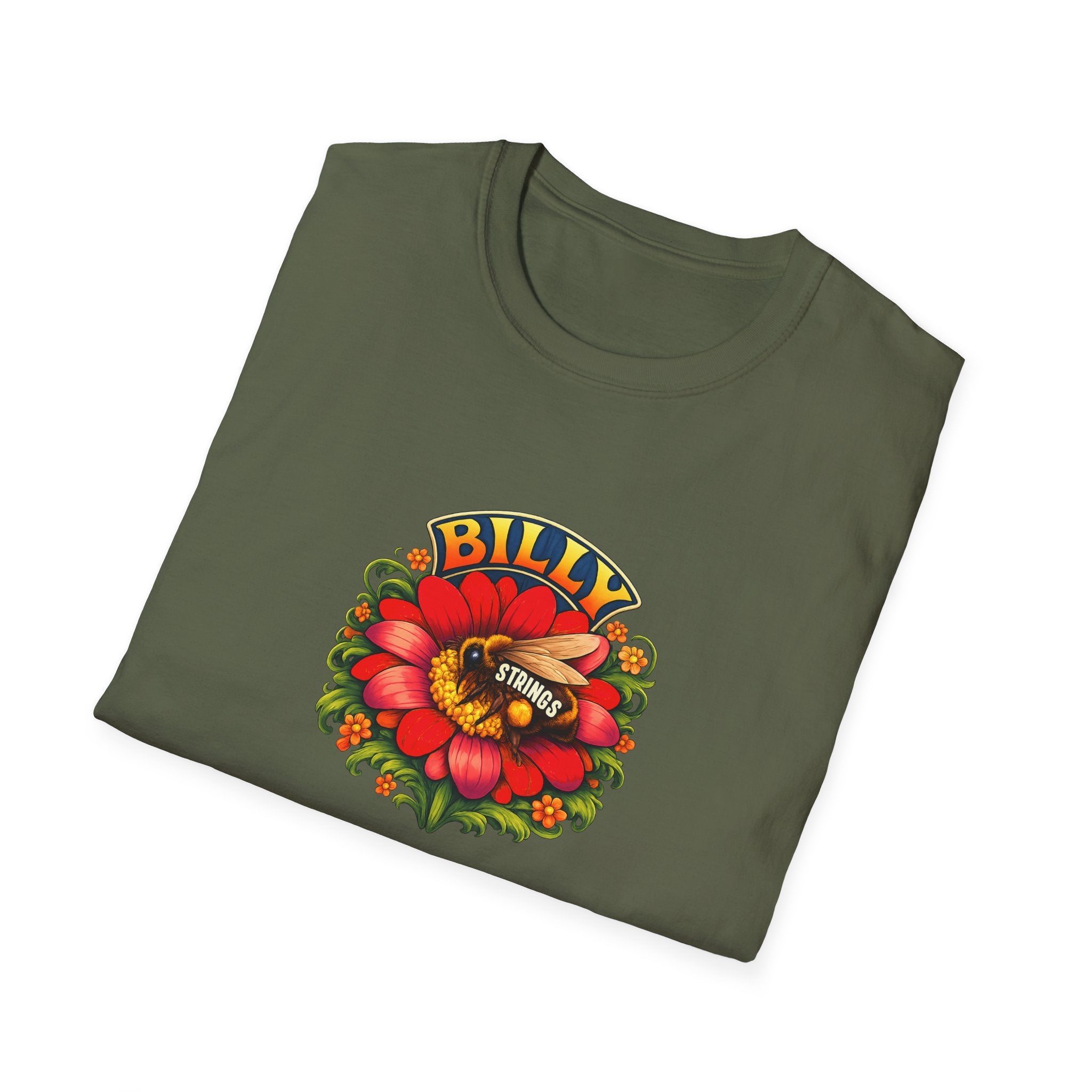 Billy Strings Red Daisy Shirt | Bluegrass Jam Band T-Shirt | Psychedelic Festival Tee