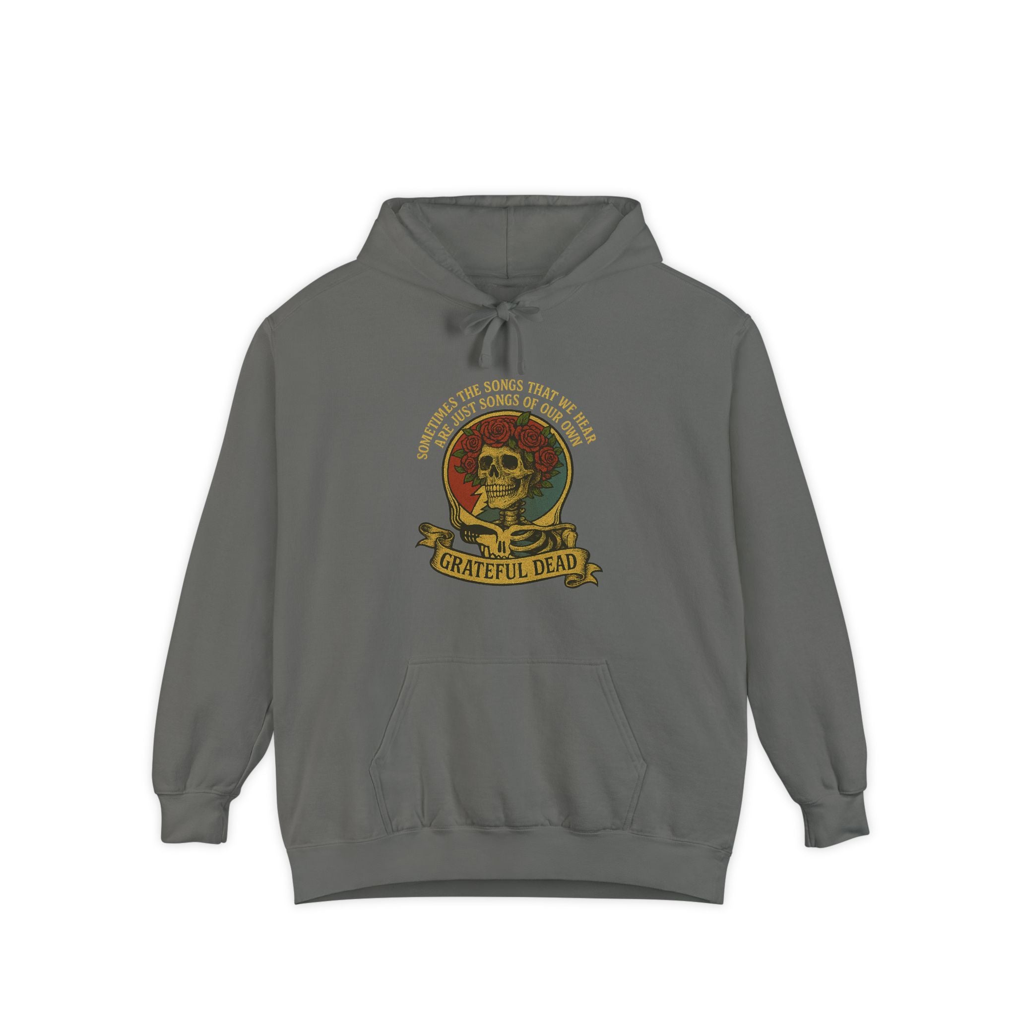 Grateful Dead "Eyes Of The World" Premium Hoodie | Skull & Roses Vintage With Lyrics | Comfort Colors 9.5 oz Heavyweight Sweatshirt