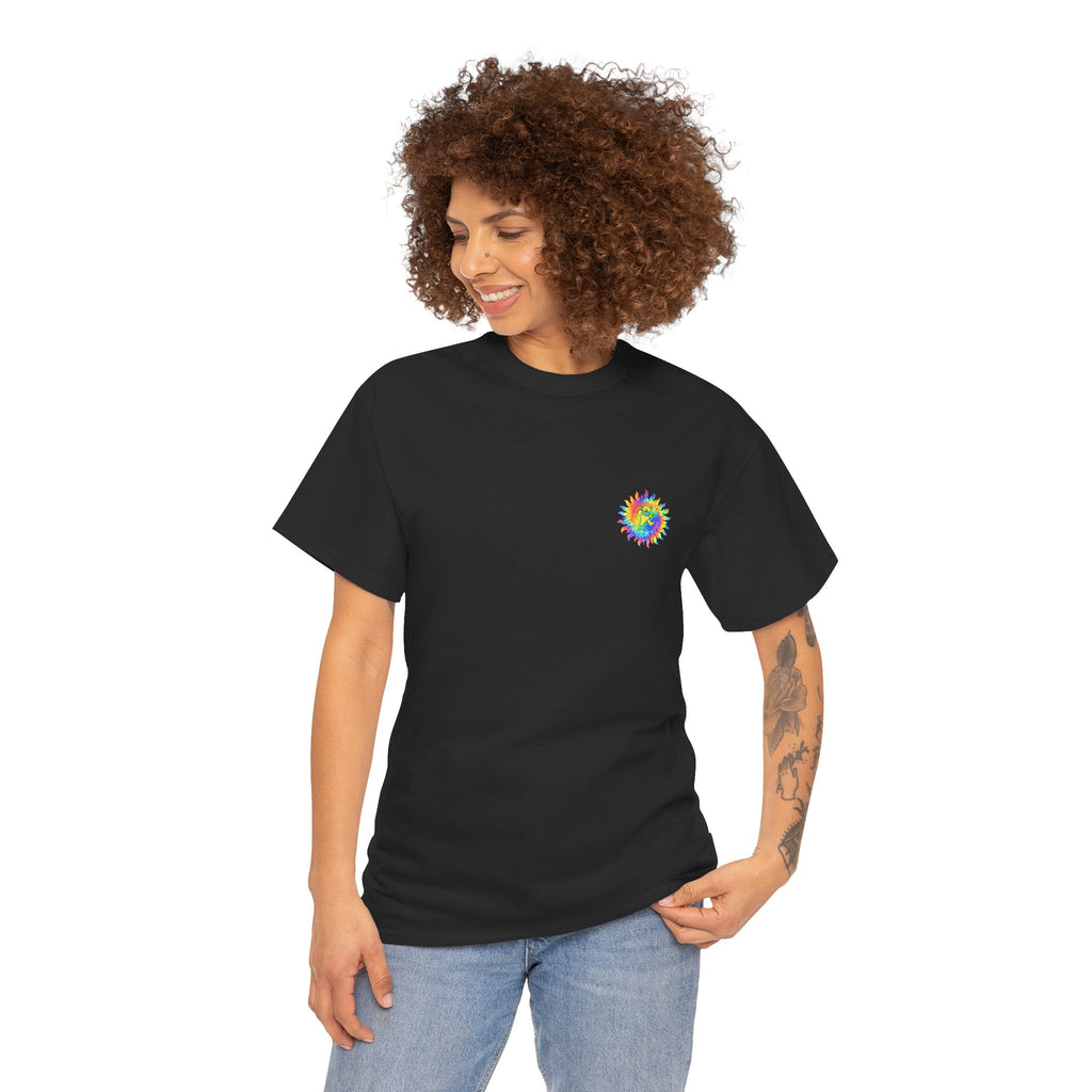 Grateful Dead Dancing Bear Shirt | Tie Dye Sun Mini Chest Tee | Deadhead Hippie Apparel