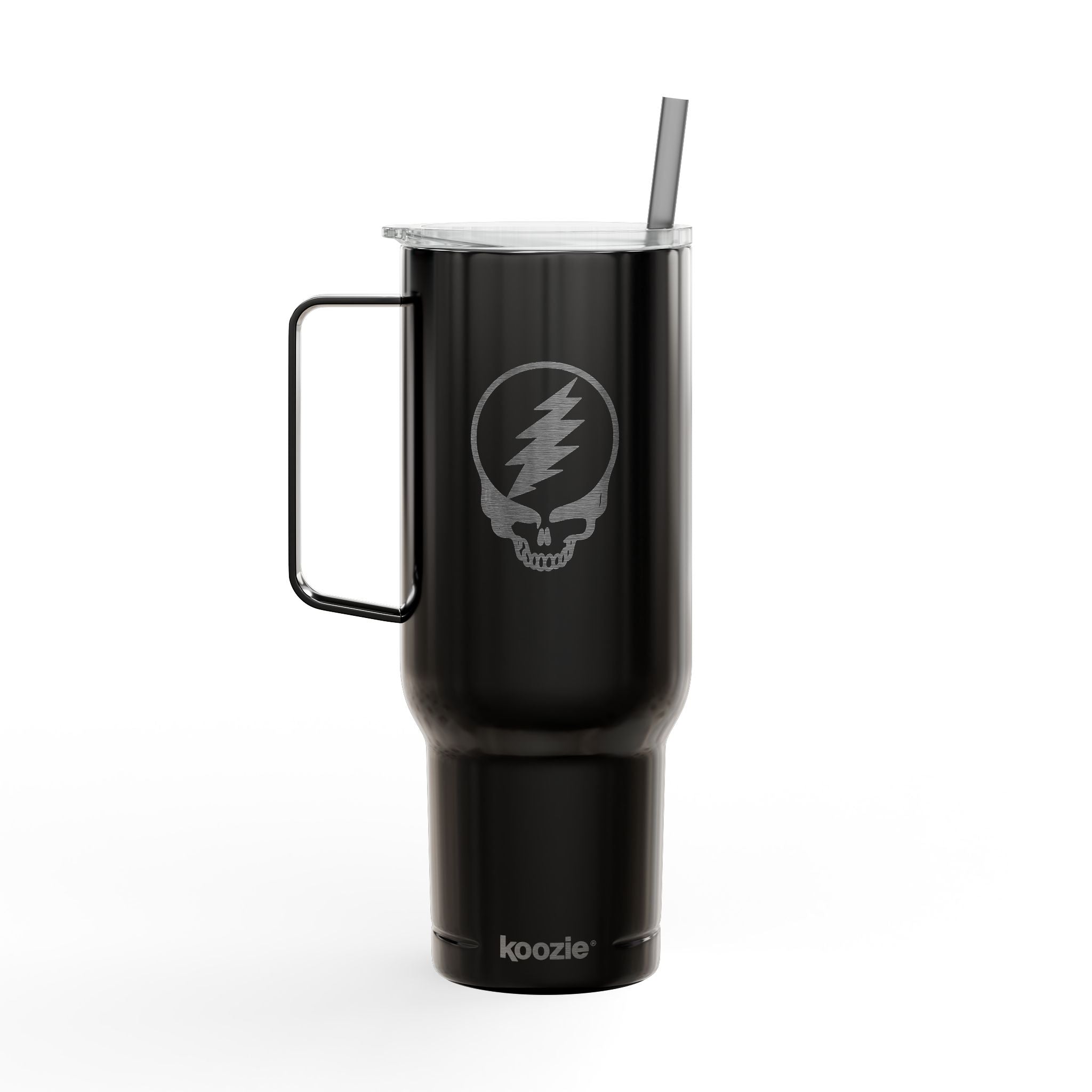 Steal Your Face Engraved Tumbler 40oz | Grateful Dead Skull Lightning Cup | Jam Band Insulated Travel Mug