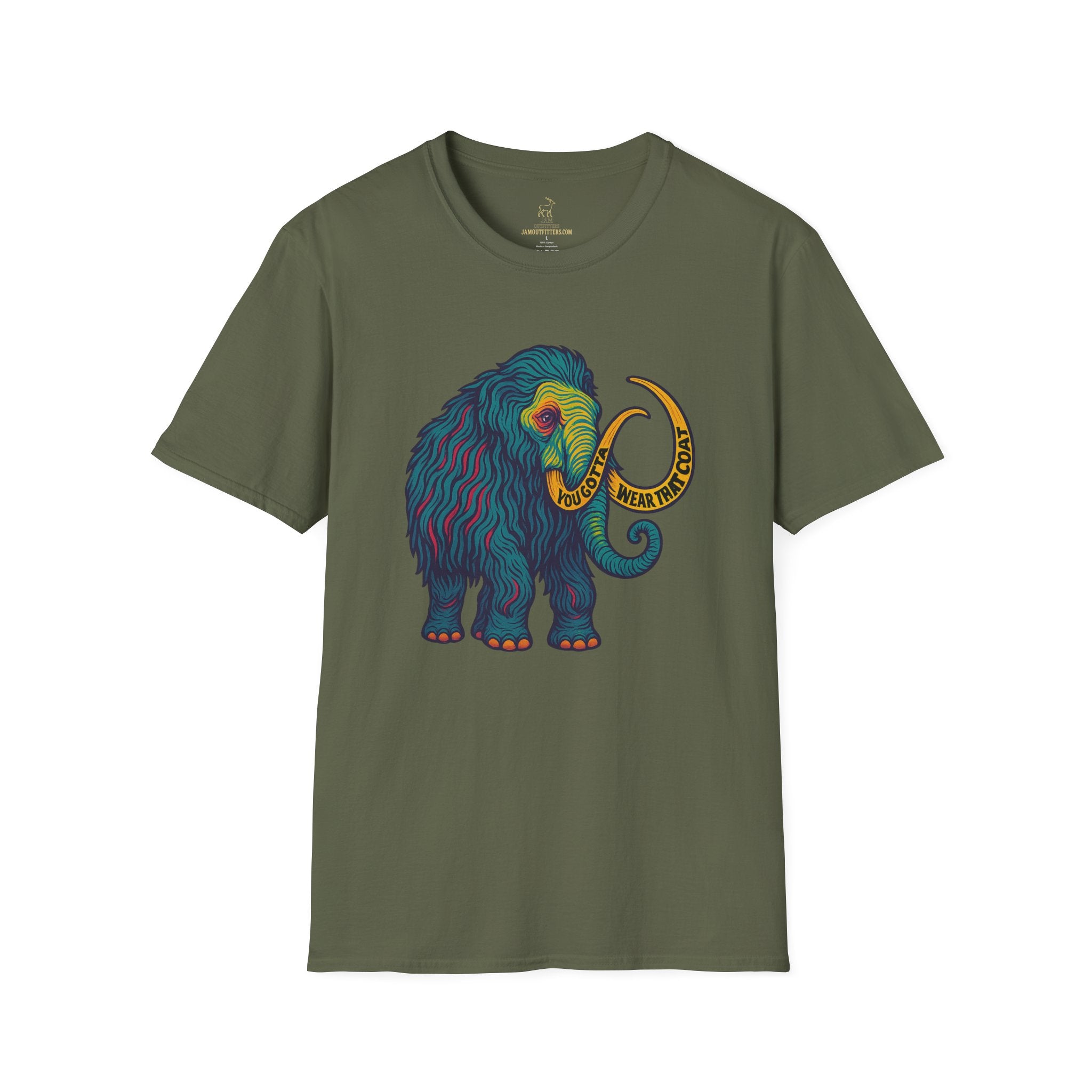 Widespread Panic Big Wooly Mammoth Shirt | WSP You Gotta Wear That Coat Lyric Tee | Psychedelic Jam Band Graphic T-Shirt