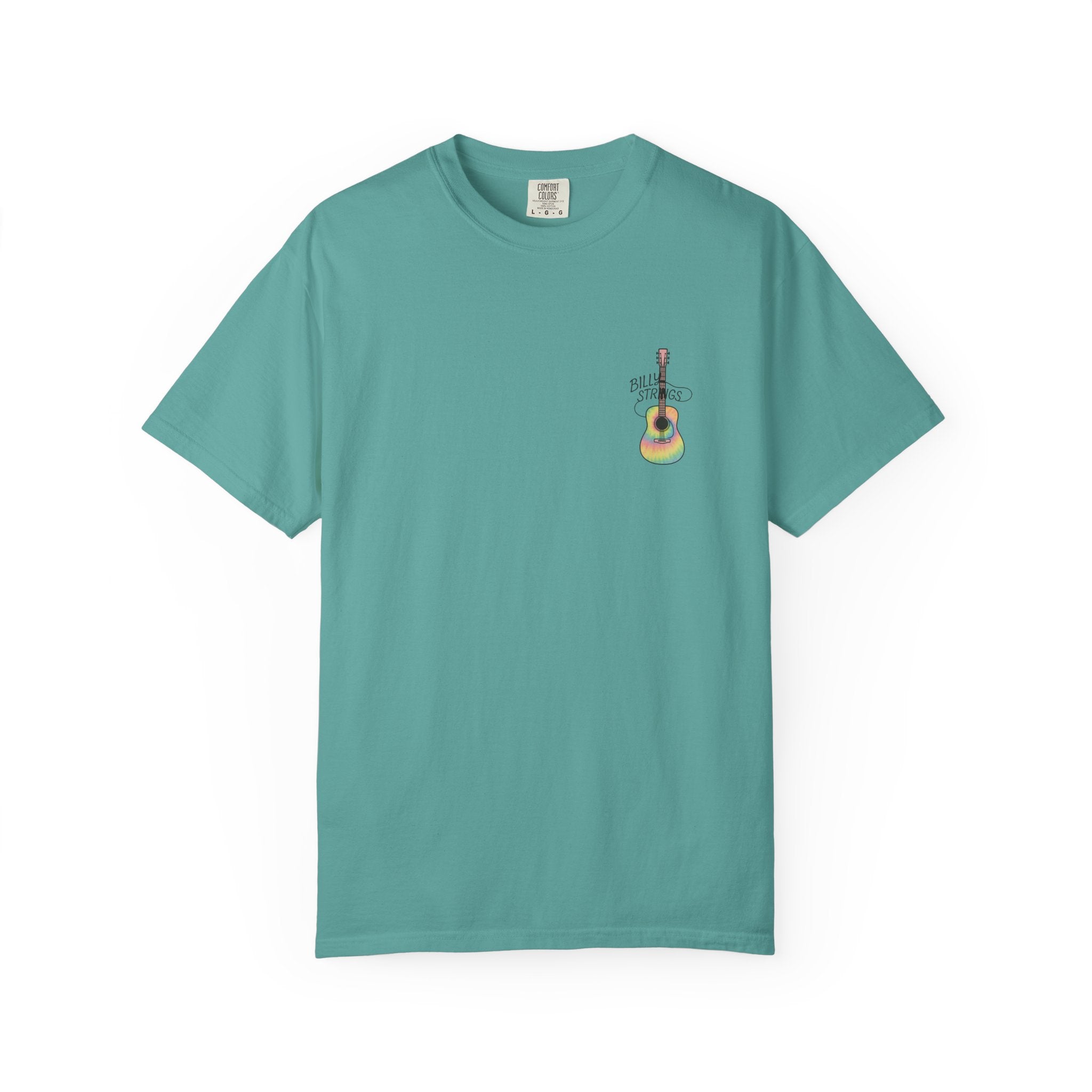 Billy Strings Guitar Shirt | Premium Comfort Colors Left Chest Tee | Pastel Jamgrass Bluegrass Music Shirt