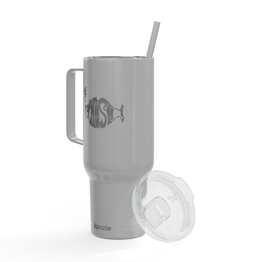 Phish Fish Logo Tumbler | Engraved 40oz Insulated Travel Mug | Jam Band Fan Cup with Handle