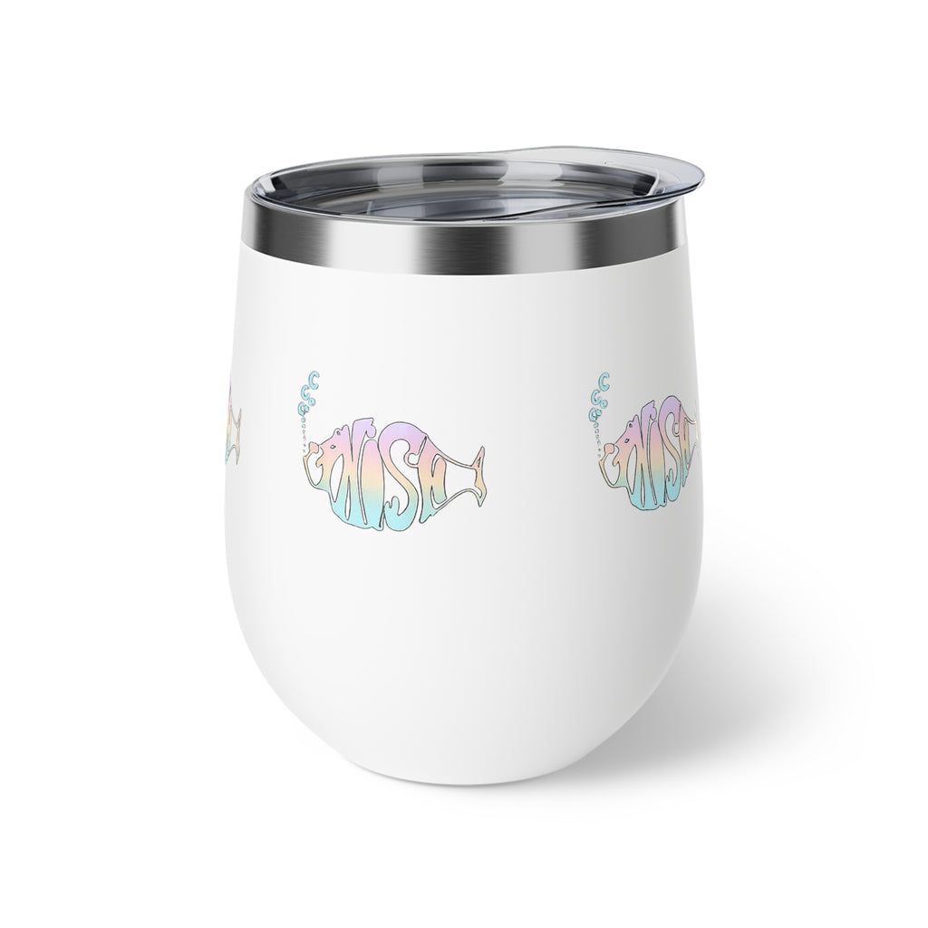 Phish Wine Tumbler 12oz | Pastel Phish Fish Cup | Insulated Wine Tumbler | Jam Band Drinkware Gift
