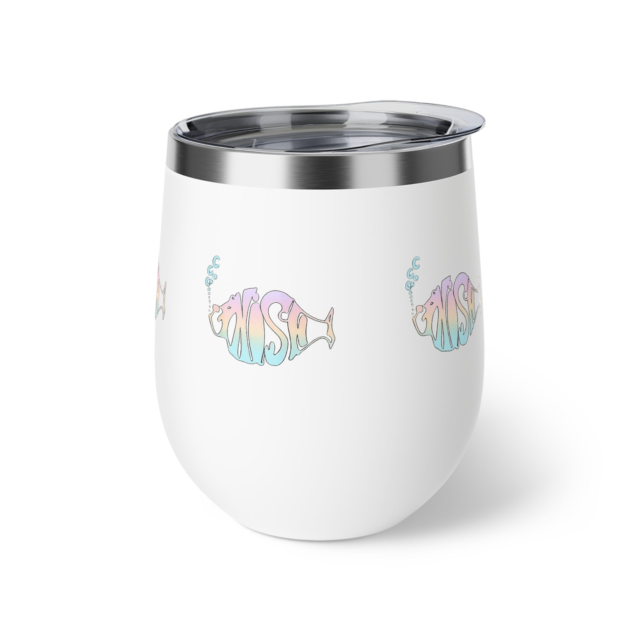 Phish Wine Tumbler 12oz | Pastel Phish Fish Cup | Insulated Wine Tumbler | Jam Band Drinkware Gift