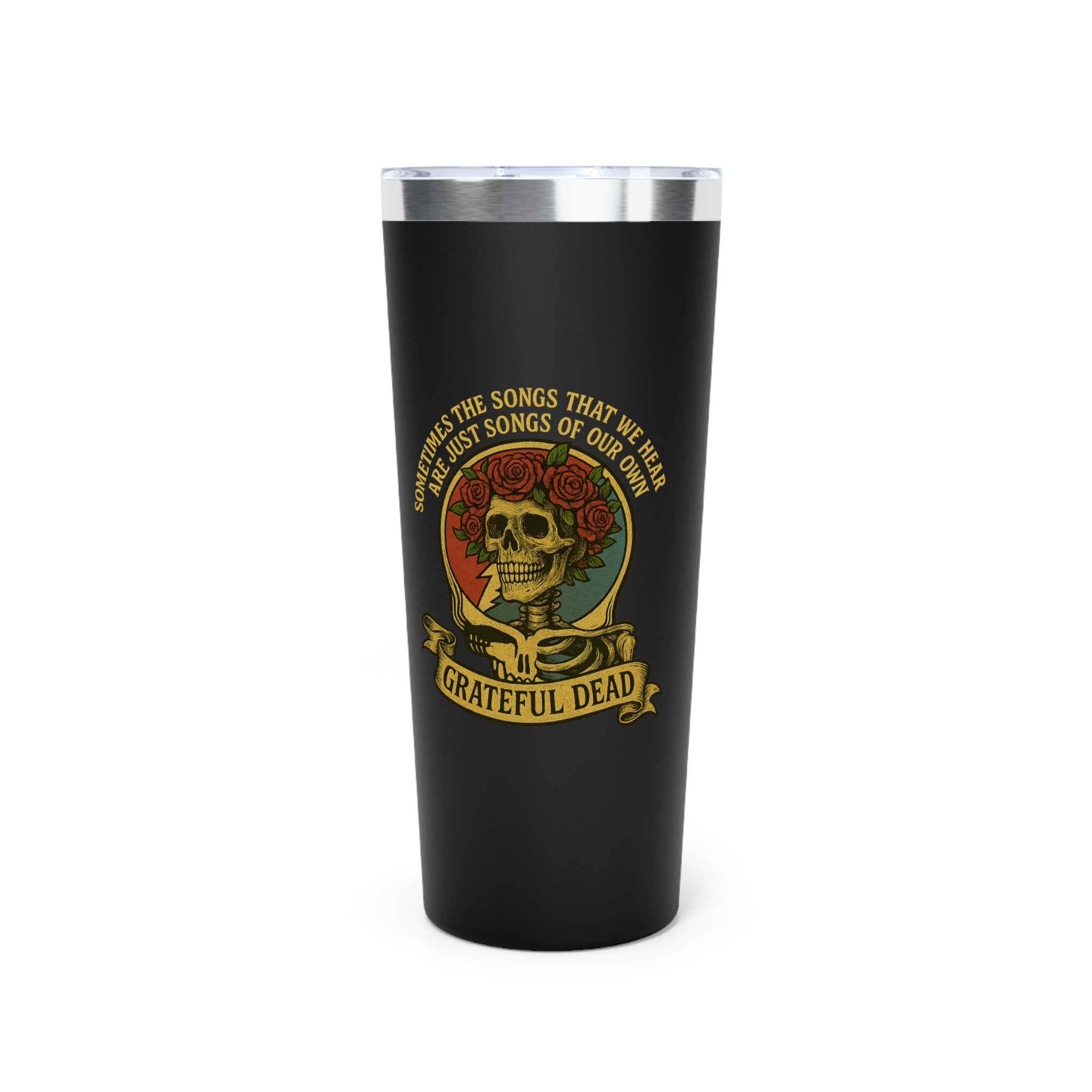 Grateful Dead Eyes of the World Tumbler | Skull and Roses 22oz Insulated Cup