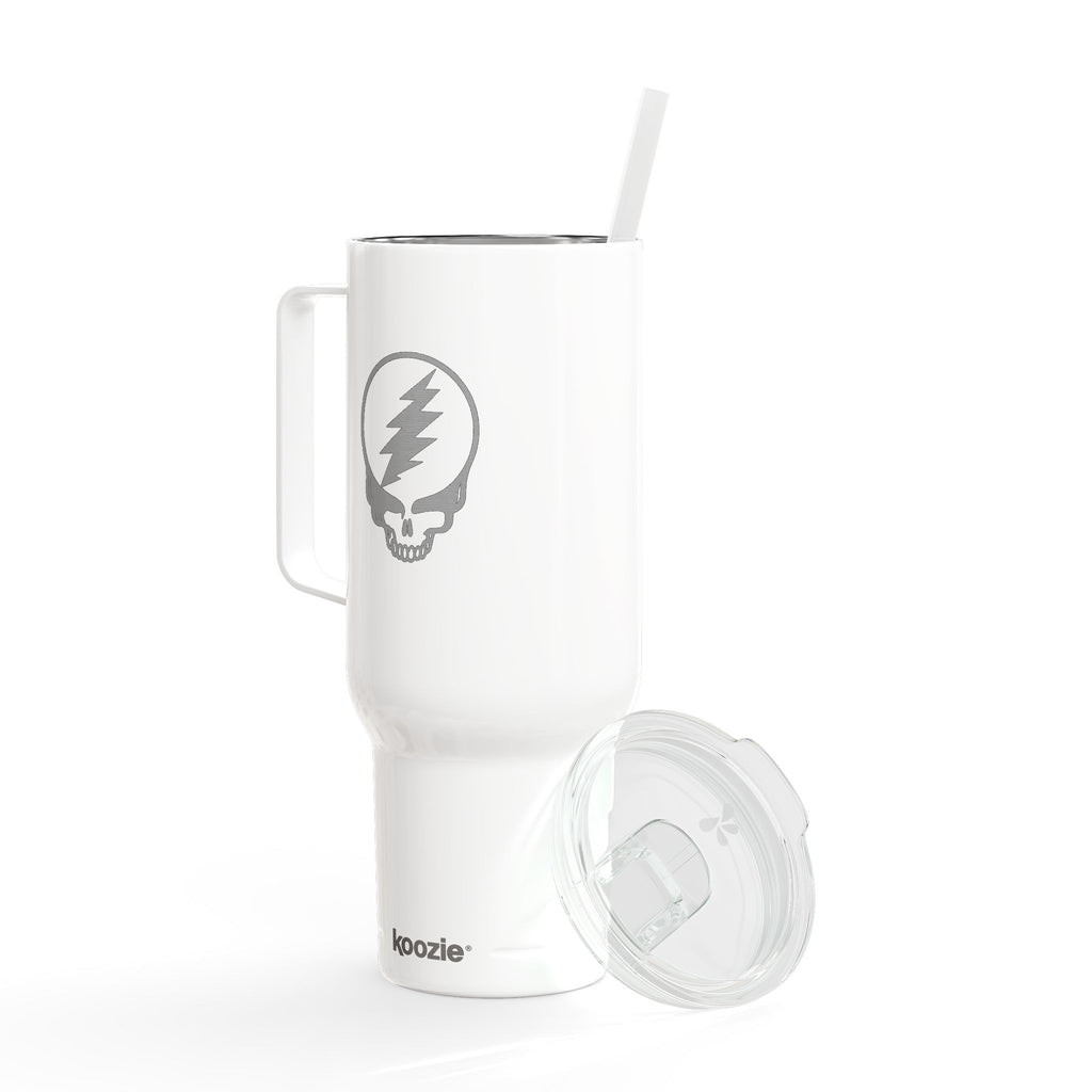 Steal Your Face Engraved Tumbler 40oz | Grateful Dead Skull Lightning Cup | Jam Band Insulated Travel Mug