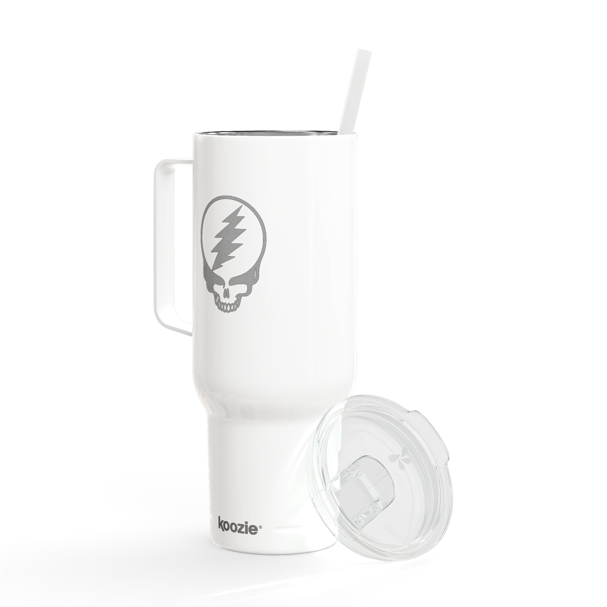Steal Your Face Engraved Tumbler 40oz | Grateful Dead Skull Lightning Cup | Jam Band Insulated Travel Mug