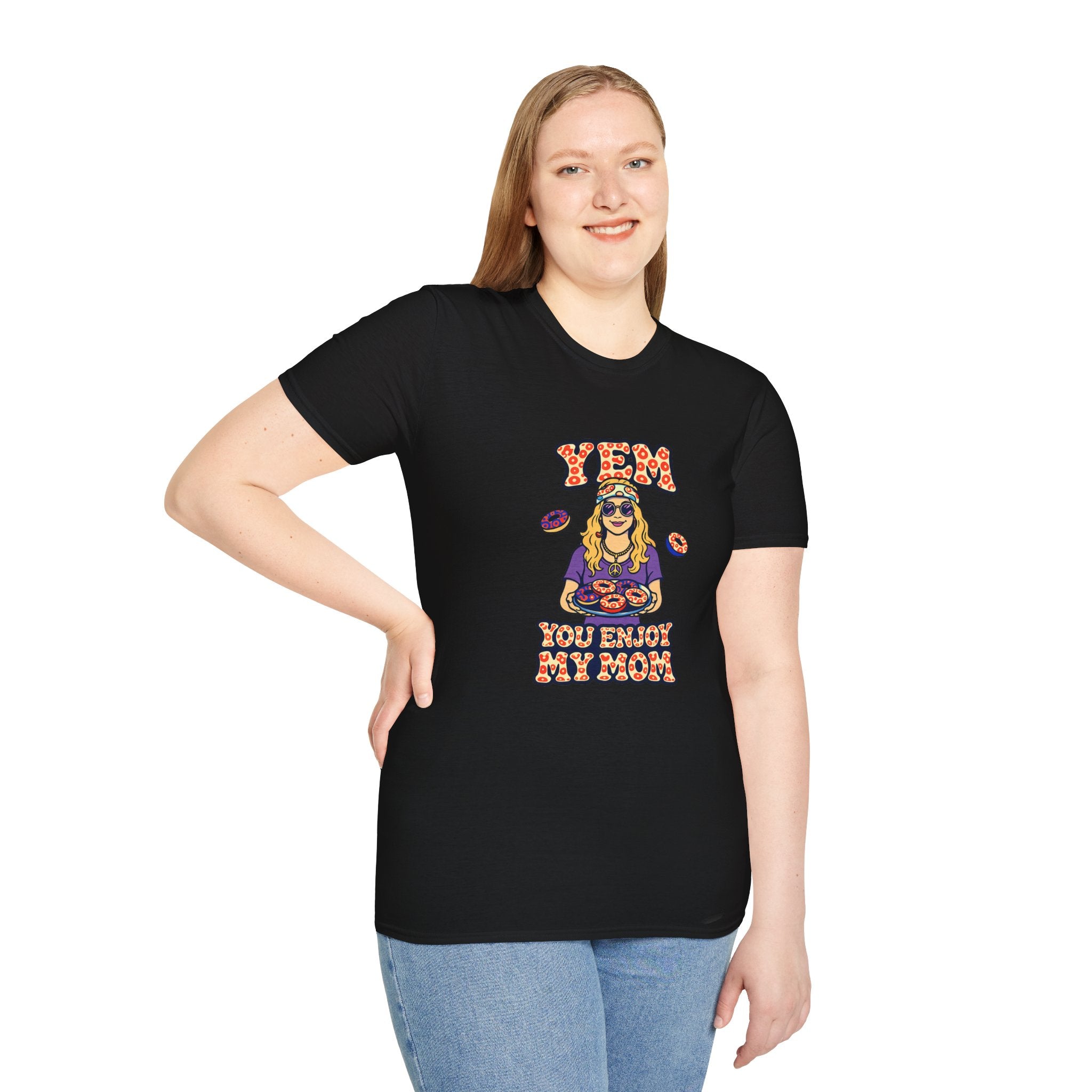 YEM You Enjoy My Mom Donut T-Shirt | Retro Phish Jam Band Graphic Tee | Funny Mom Shirt