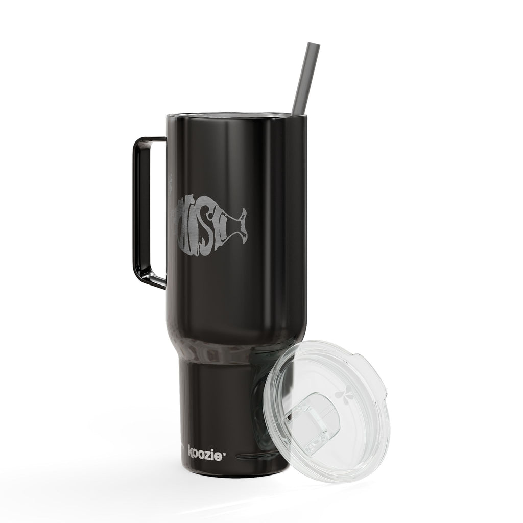 Phish Fish Logo Tumbler | Engraved 40oz Insulated Travel Mug | Jam Band Fan Cup with Handle