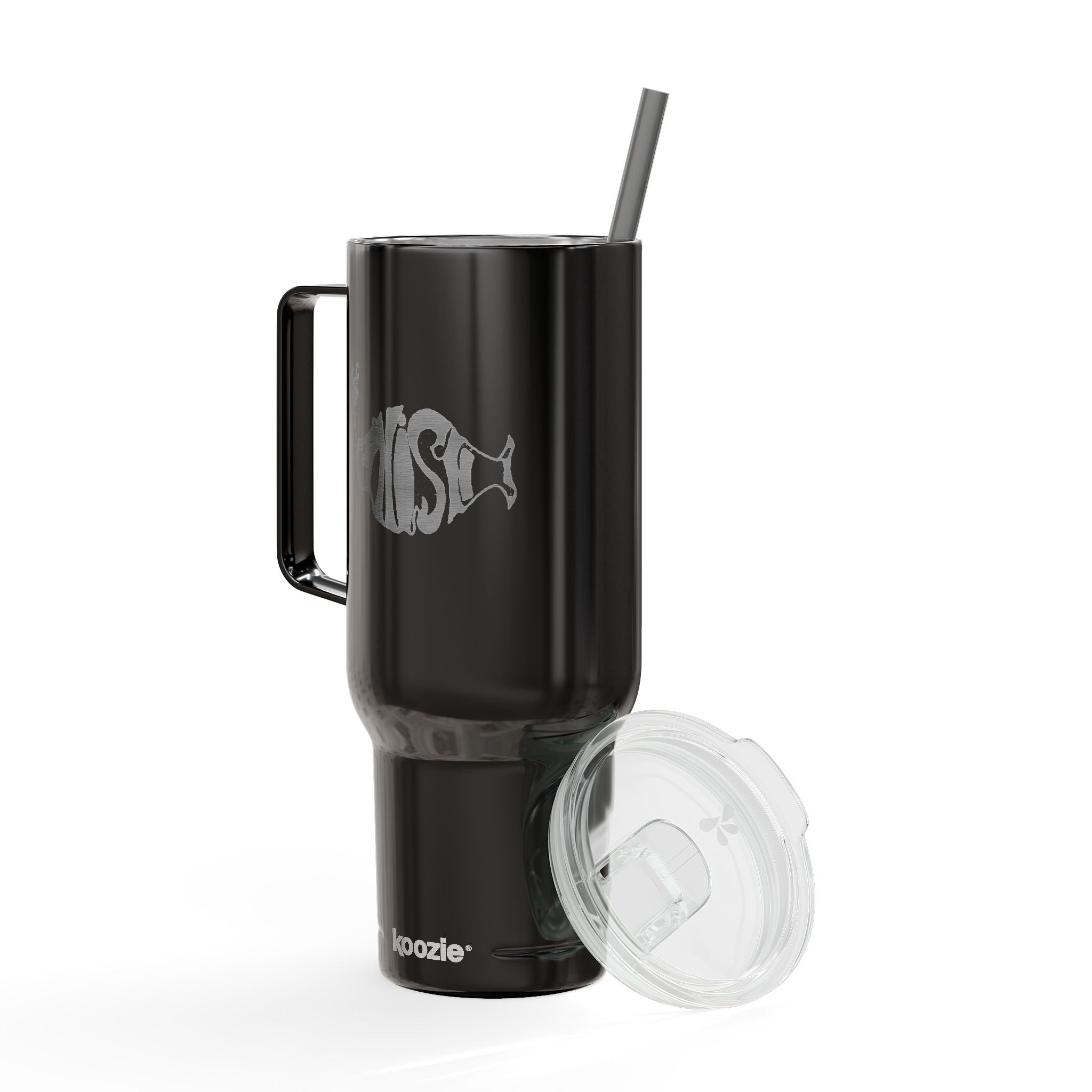Phish Fish Logo Tumbler | Engraved 40oz Insulated Travel Mug | Jam Band Fan Cup with Handle