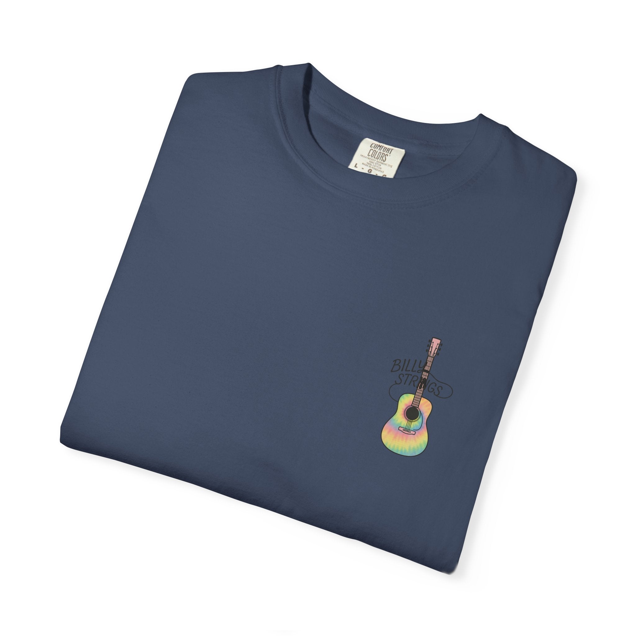 Billy Strings Guitar Shirt | Premium Comfort Colors Left Chest Tee | Pastel Jamgrass Bluegrass Music Shirt