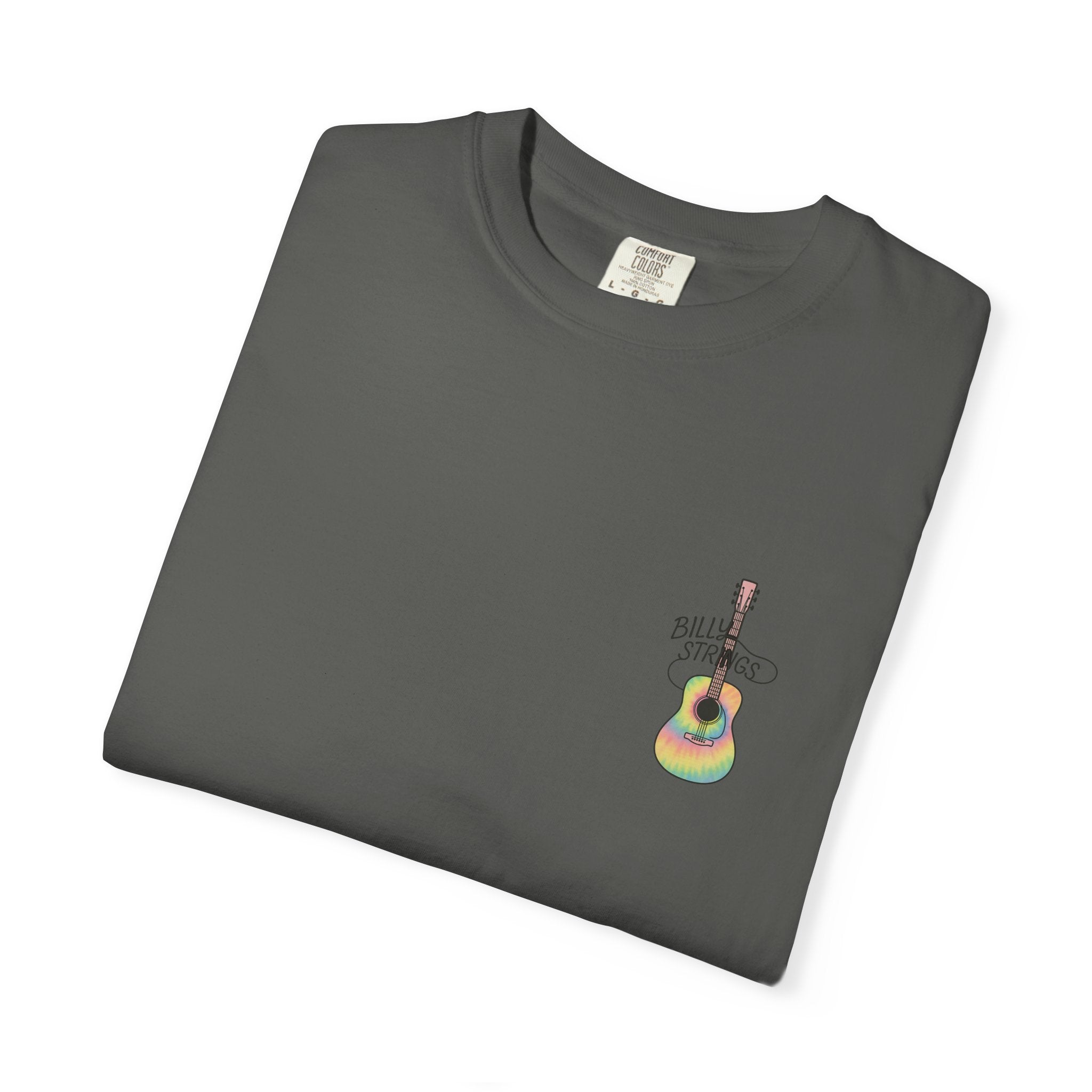 Billy Strings Guitar Shirt | Premium Comfort Colors Left Chest Tee | Pastel Jamgrass Bluegrass Music Shirt