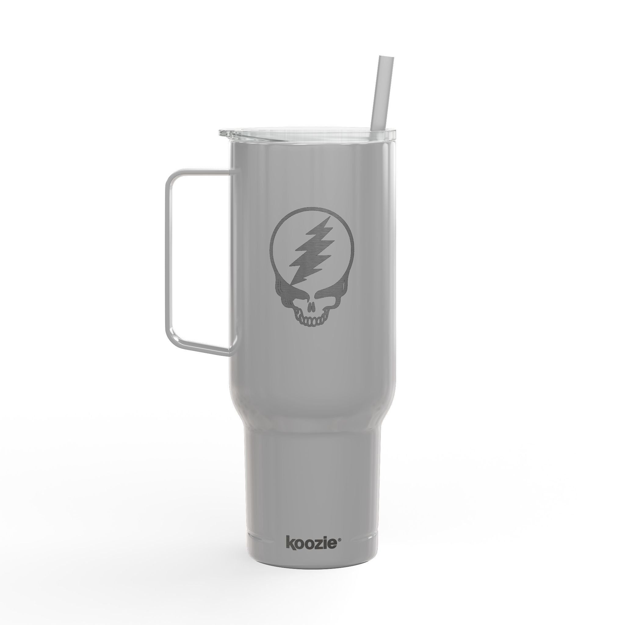 Steal Your Face Engraved Tumbler 40oz | Grateful Dead Skull Lightning Cup | Jam Band Insulated Travel Mug