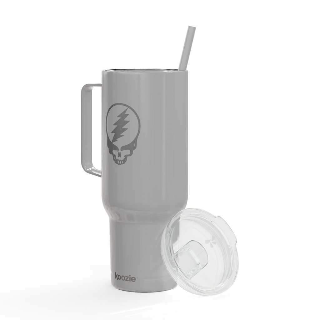 Steal Your Face Engraved Tumbler 40oz | Grateful Dead Skull Lightning Cup | Jam Band Insulated Travel Mug