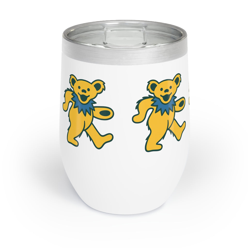 Grateful Dead Dancing Bear Wine Tumbler | 12oz Insulated Cup | Deadhead Gift