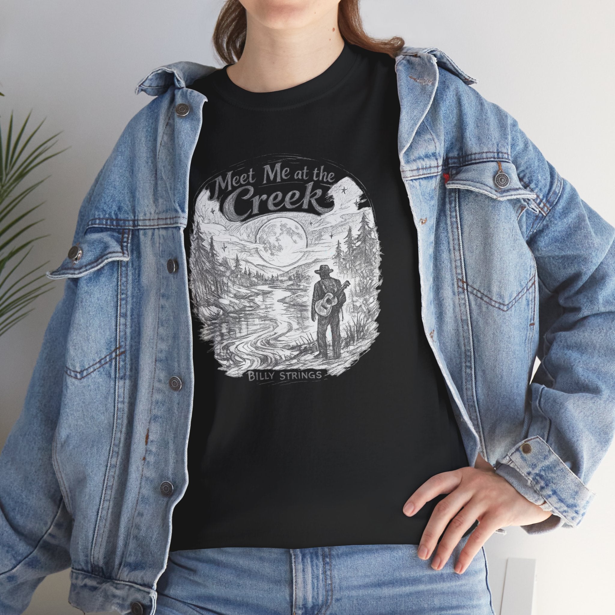 Billy Strings Meet Me at the Creek Shirt – Moonlight Creek Jam Band Tee, Bluegrass Festival Shirt