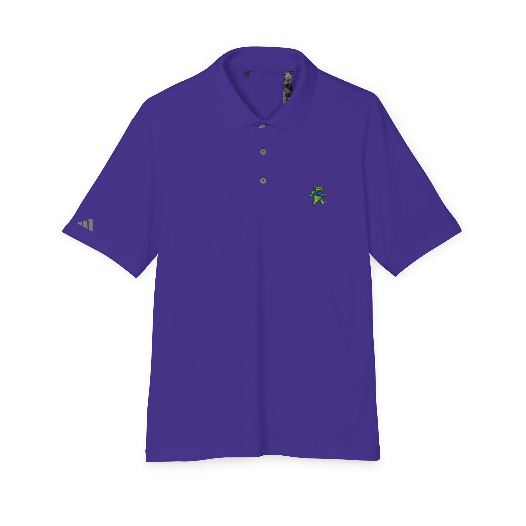 Grateful Dead Golf Polo | Embroidered Dancing Bear Performance Shirt | Adidas Jam Band collared shirt