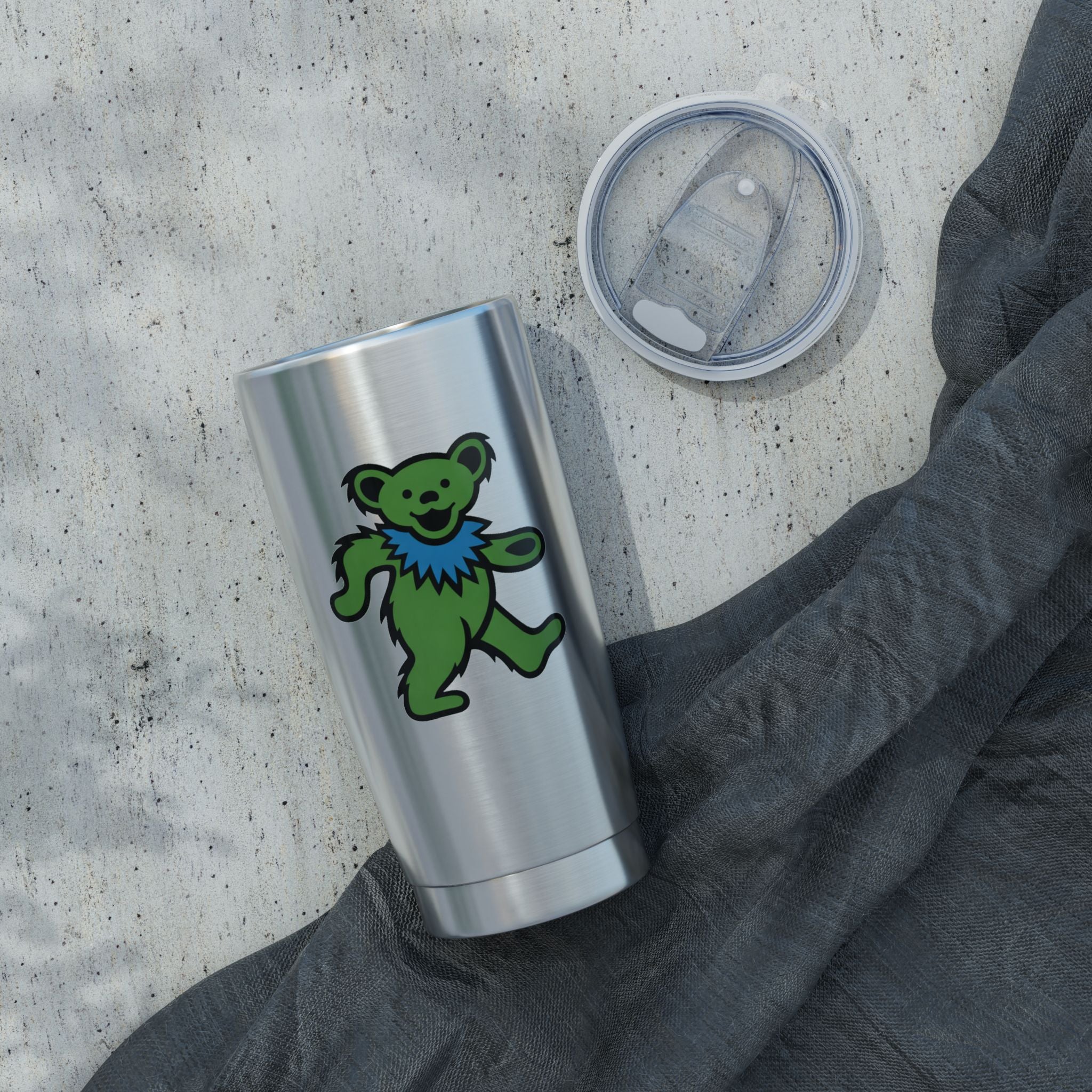 Grateful Dead Tumbler | Green Dancing Bear 20oz Vacuum Insulated Cup