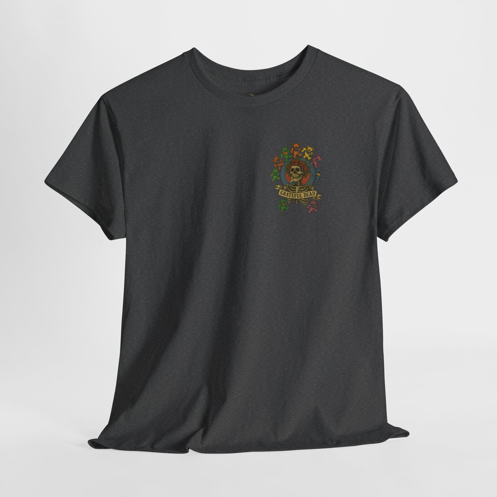 Grateful Dead Dancing Bears Skeleton Tee | Small Left Chest Vintage Shirt | Classic Jam Band Deadhead Tee