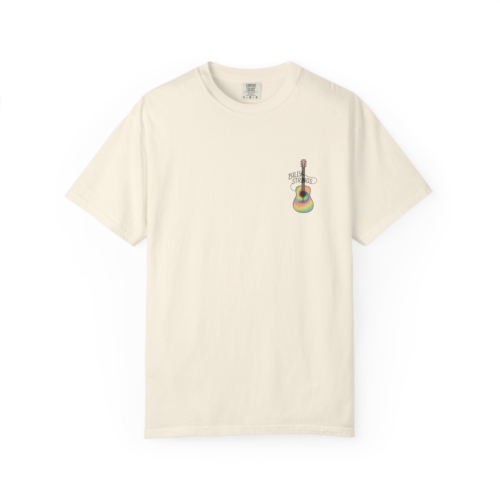 Billy Strings Guitar Shirt | Premium Comfort Colors Left Chest Tee | Pastel Jamgrass Bluegrass Music Shirt