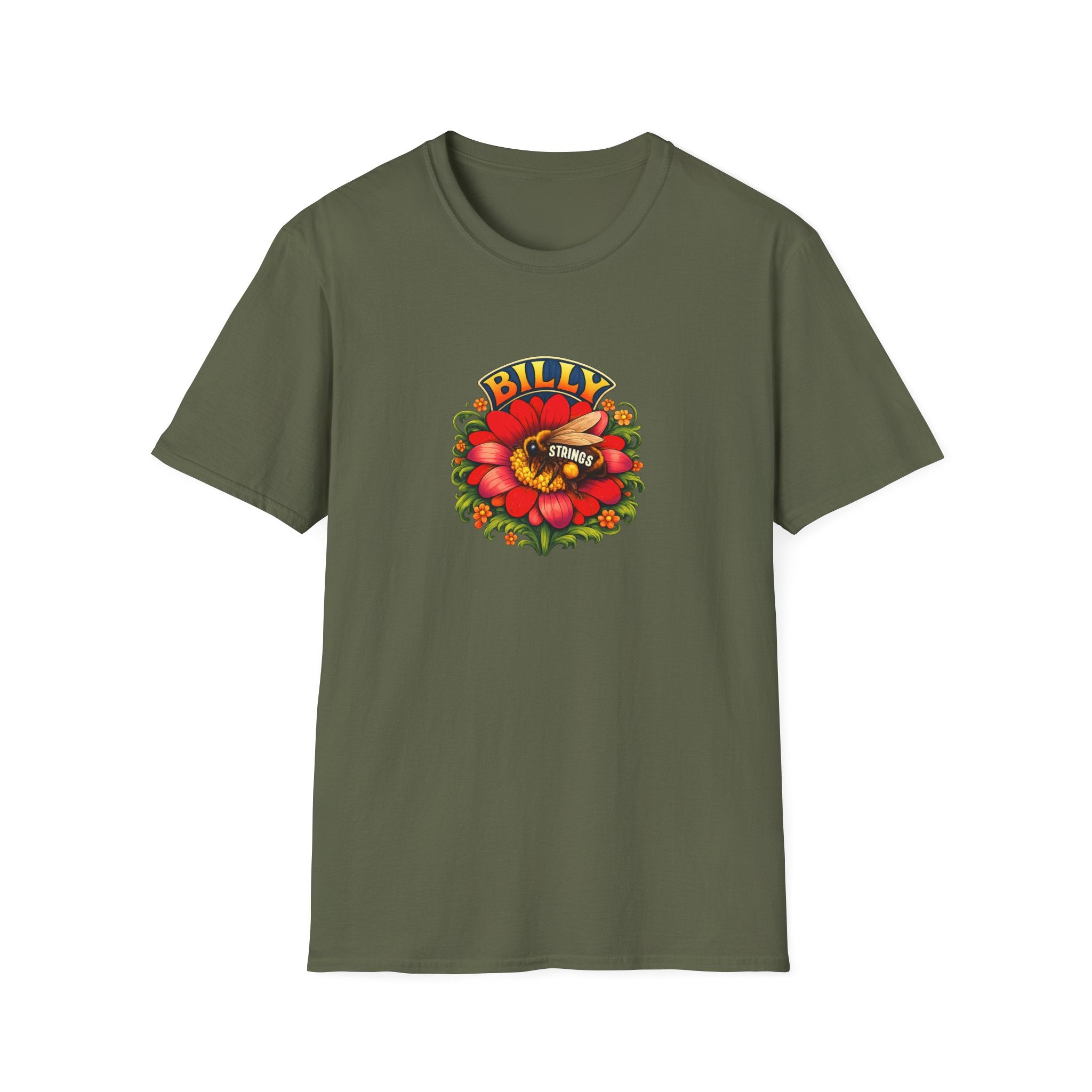 Billy Strings Red Daisy Shirt | Bluegrass Jam Band T-Shirt | Psychedelic Festival Tee
