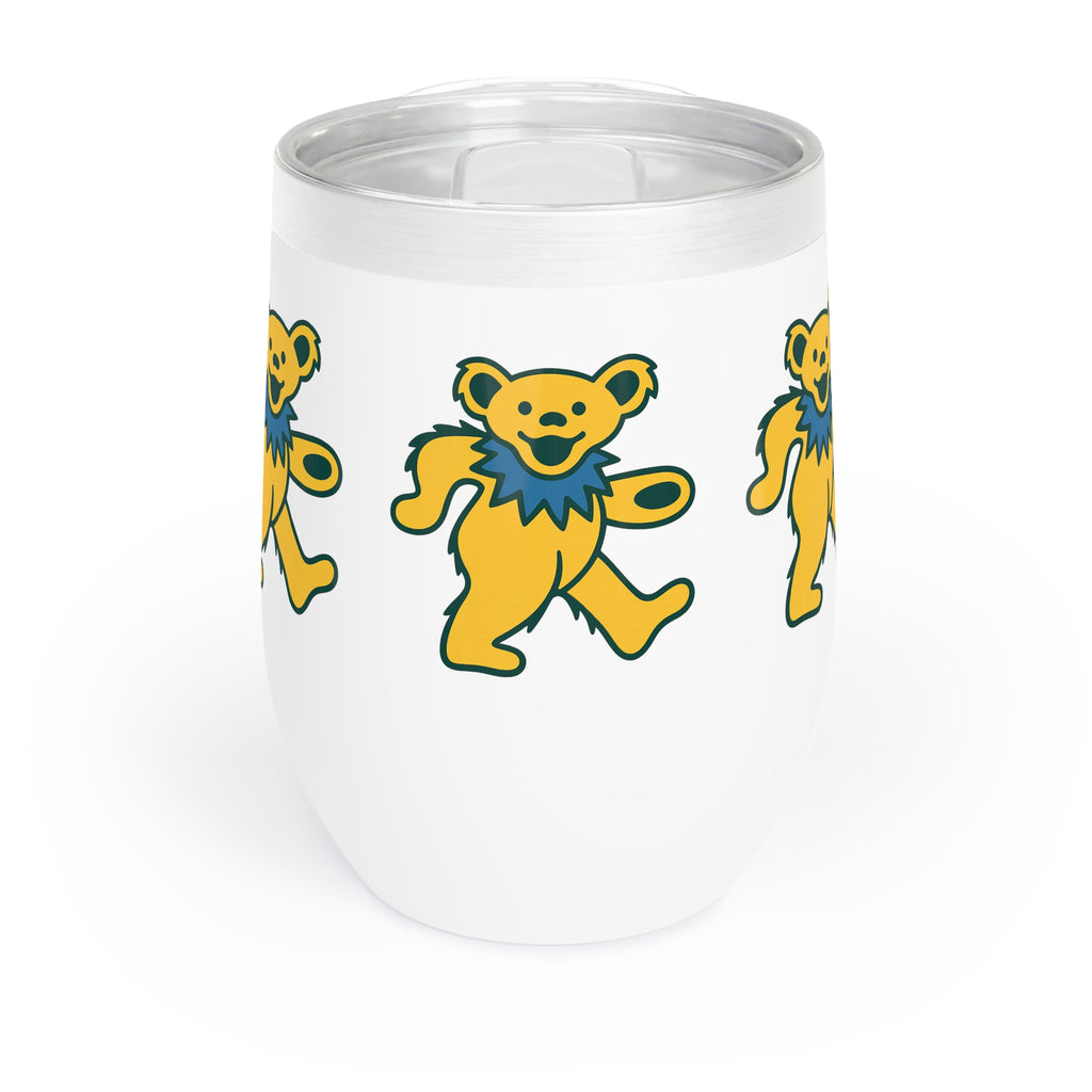 Grateful Dead Dancing Bear Wine Tumbler | 12oz Insulated Cup | Deadhead Gift