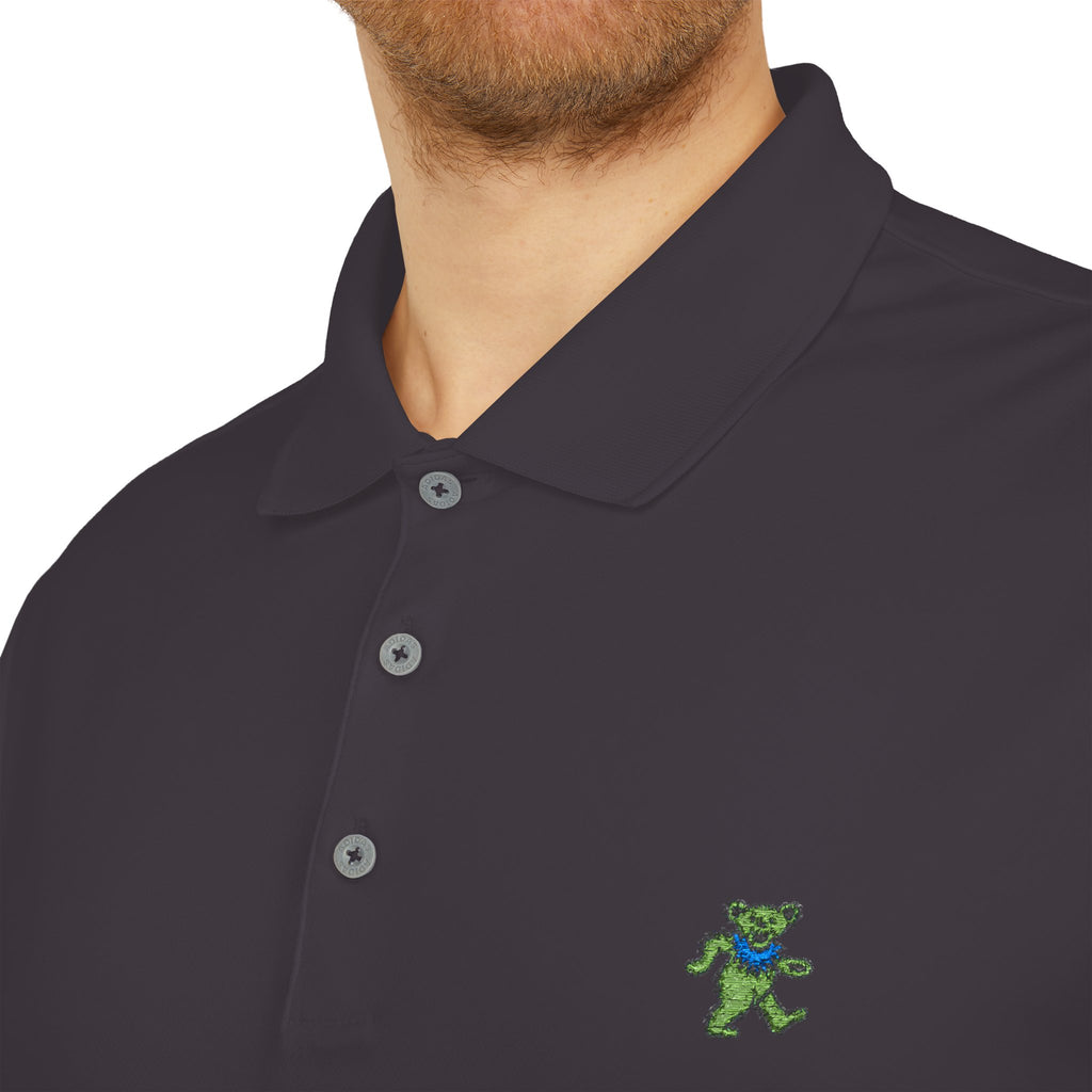 Grateful Dead Golf Polo | Embroidered Dancing Bear Performance Shirt | Adidas Jam Band collared shirt