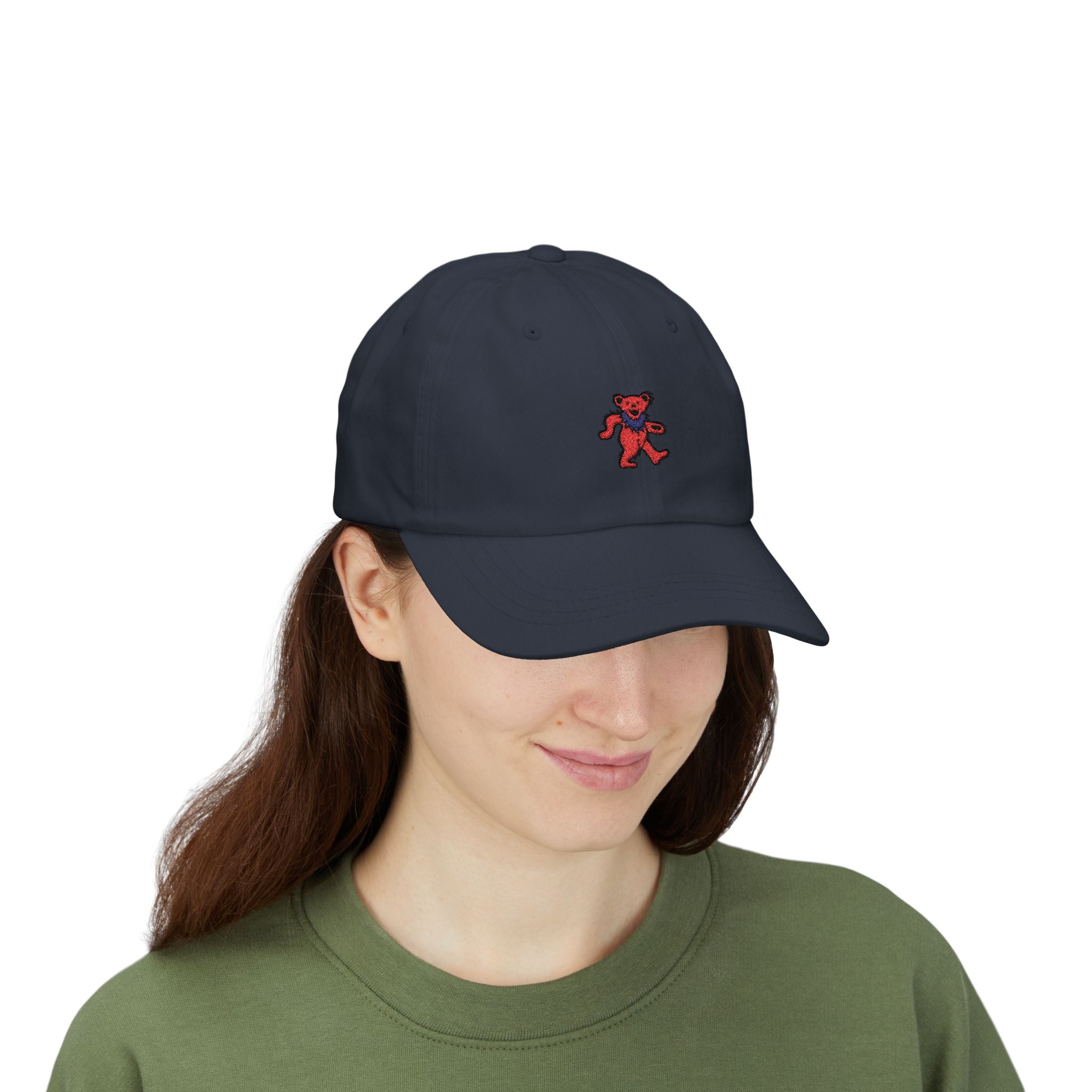 Dancing Bear Embroidered Dad Hat | Grateful Dead Vintage Cap | Retro Deadhead Gift