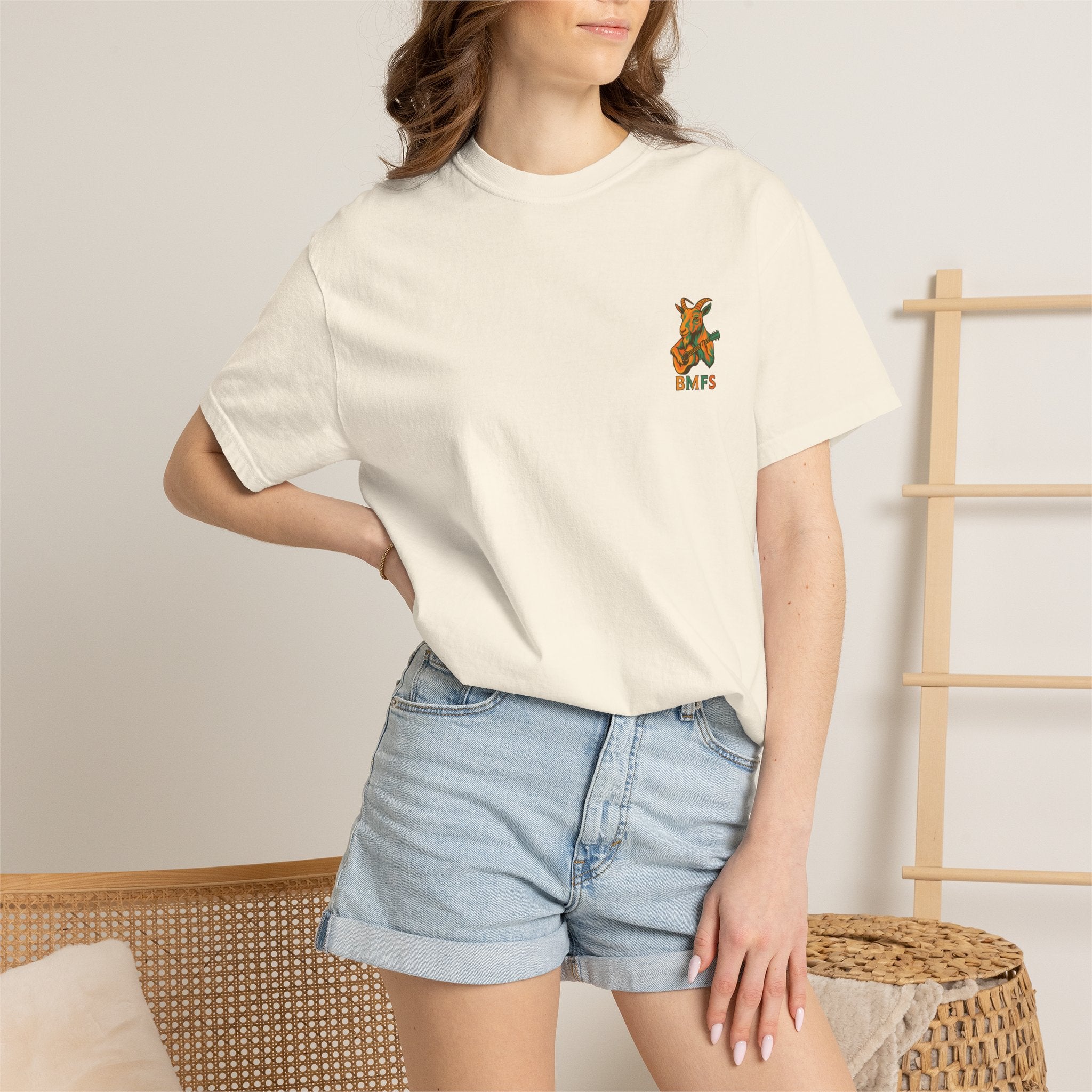 Billy Strings BMFS Goat Shirt – Comfort Colors Jamgrass Tee, Small Chest Logo