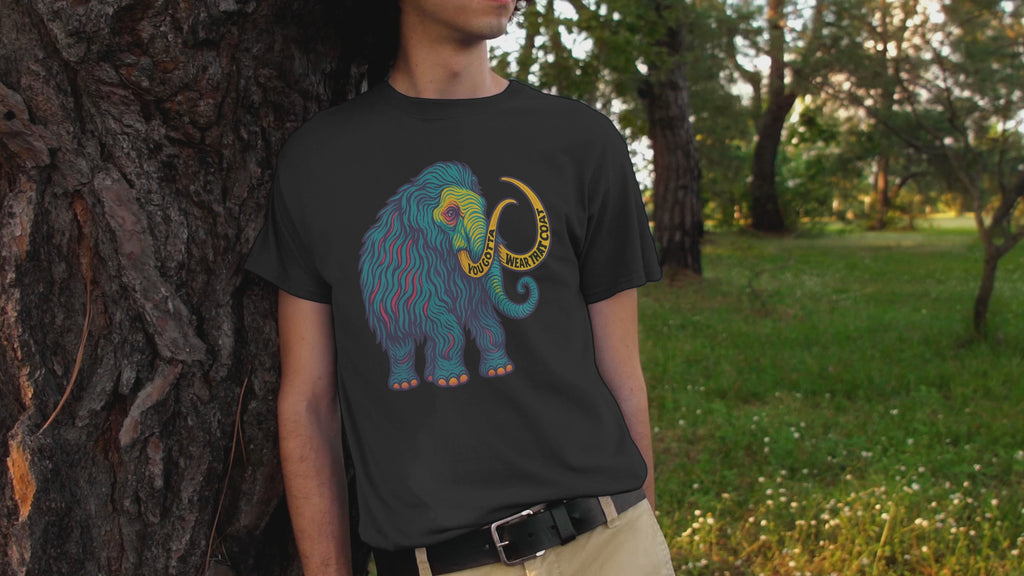 Widespread Panic Big Wooly Mammoth Shirt | WSP You Gotta Wear That Coat Lyric Tee | Psychedelic Jam Band Graphic T-Shirt