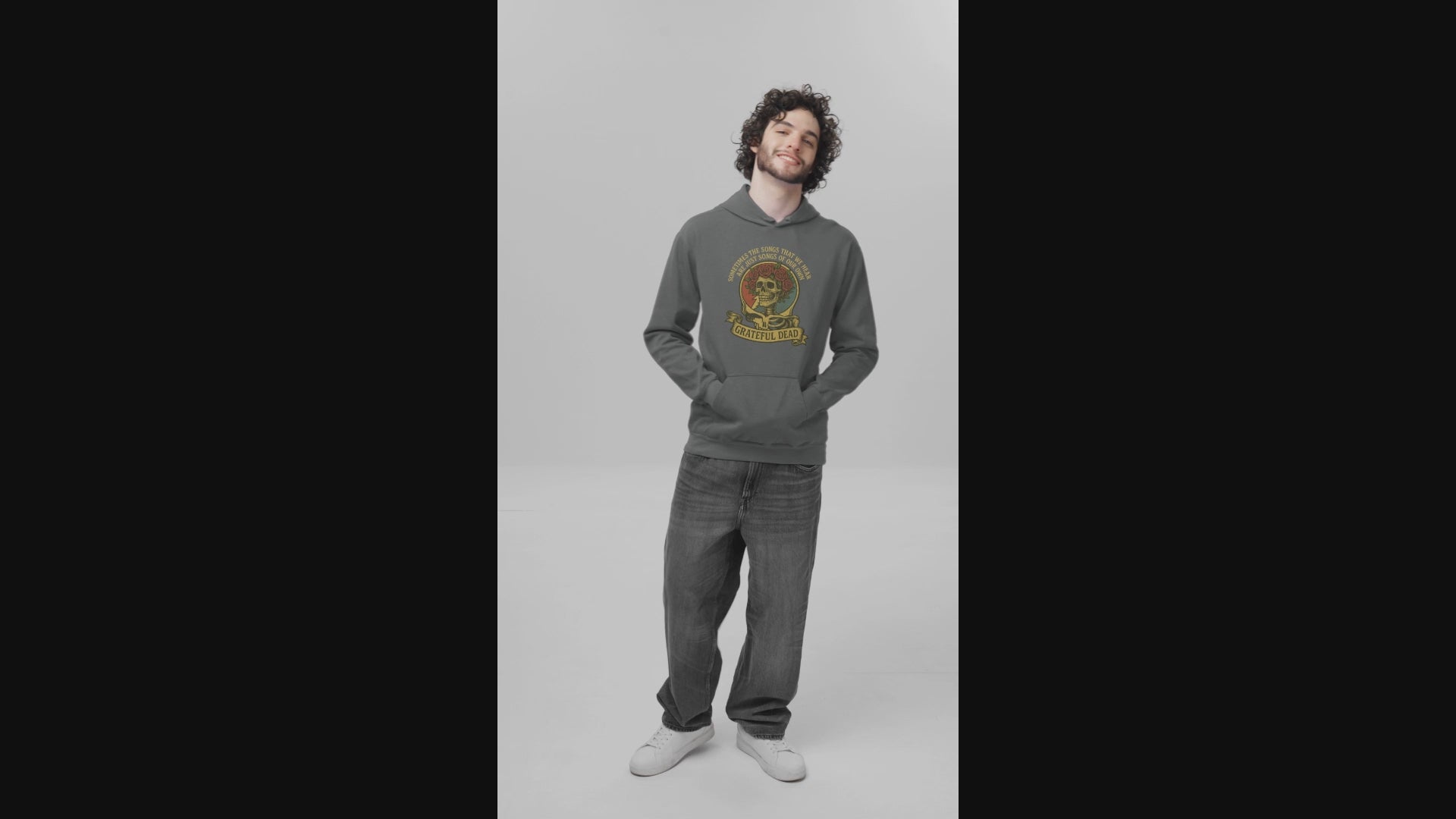 Grateful Dead "Eyes Of The World" Premium Hoodie | Skull & Roses Vintage With Lyrics | Comfort Colors 9.5 oz Heavyweight Sweatshirt